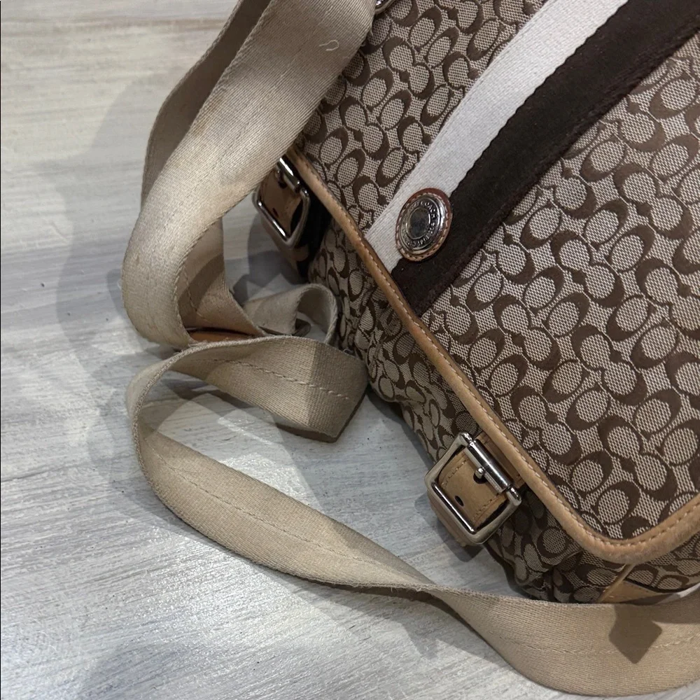 Coach Voyager Small C  Messenger/Crossbody Bag in Brown and Tan